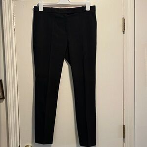 The Row Black Straight Leg Hook and Bar Closure Women's Pants